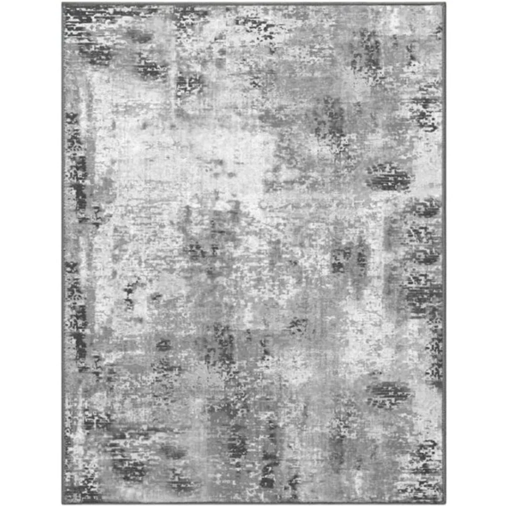 New 2x3 Grey Entry Rug, Washable, Non-Slip Low Pile Area Rug for Indoor Use